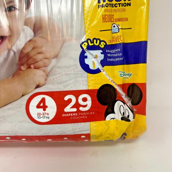 NWT 2012 huggies snug & dry diaper SIZE 4 22-37lbs Disney Baby Mickey Mouse - Picture 8 of 8